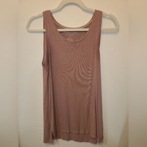 American Eagle Outfitters Pink Ribbed Tank Top